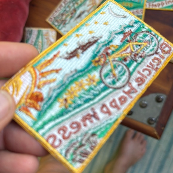 Bicycle Happiness patch SUNDAY RIDE artwork-sew on iron on supports education! - Picture 6 of 6